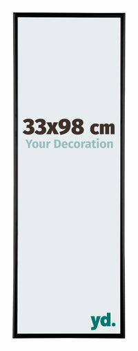 Kent Aluminium Photo Frame 33x98cm Black High Gloss Front Size | Yourdecoration.co.uk