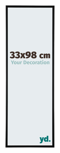 Kent Aluminium Photo Frame 33x98cm Black Matte Front Size | Yourdecoration.co.uk