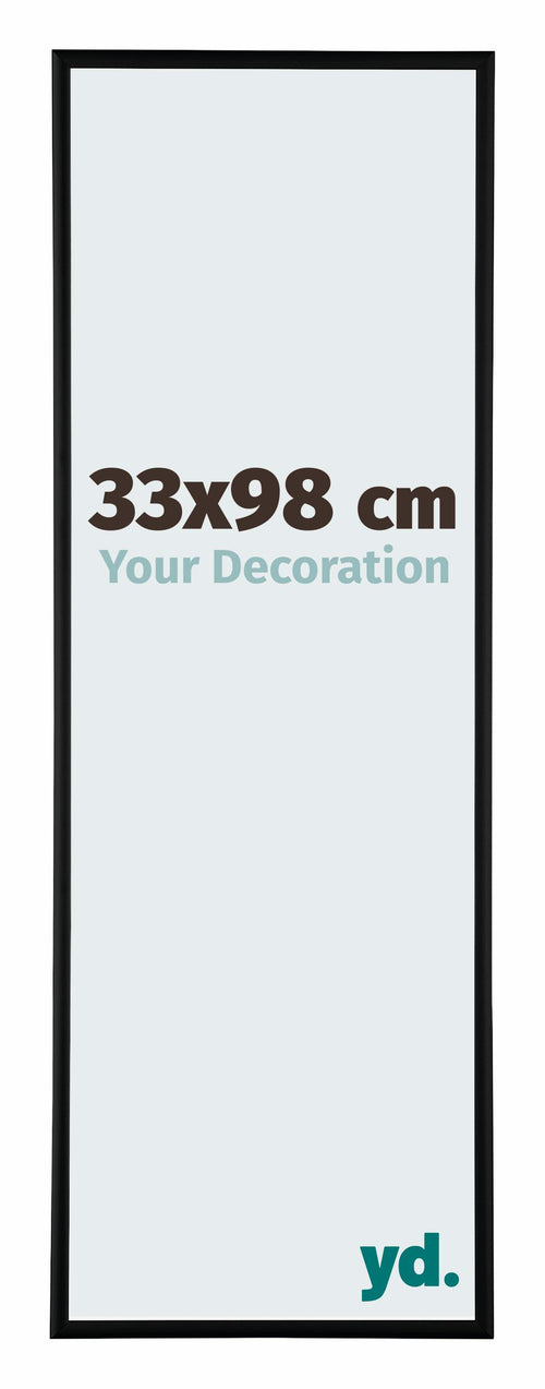 Kent Aluminium Photo Frame 33x98cm Black Matte Front Size | Yourdecoration.co.uk