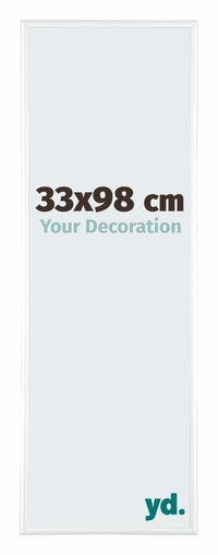 Kent Aluminium Photo Frame 33x98cm White High Gloss Front Size | Yourdecoration.co.uk