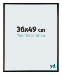 Kent Aluminium Photo Frame 36x49cm Black High Gloss Front Size | Yourdecoration.co.uk