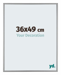 Kent Aluminium Photo Frame 36x49cm Platinum Front Size | Yourdecoration.co.uk