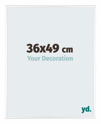 Kent Aluminium Photo Frame 36x49cm White High Gloss Front Size | Yourdecoration.co.uk