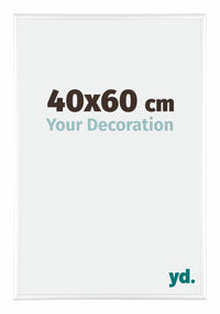 Kent Aluminium Photo Frame 40x60cm White High Gloss Front Size | Yourdecoration.co.uk
