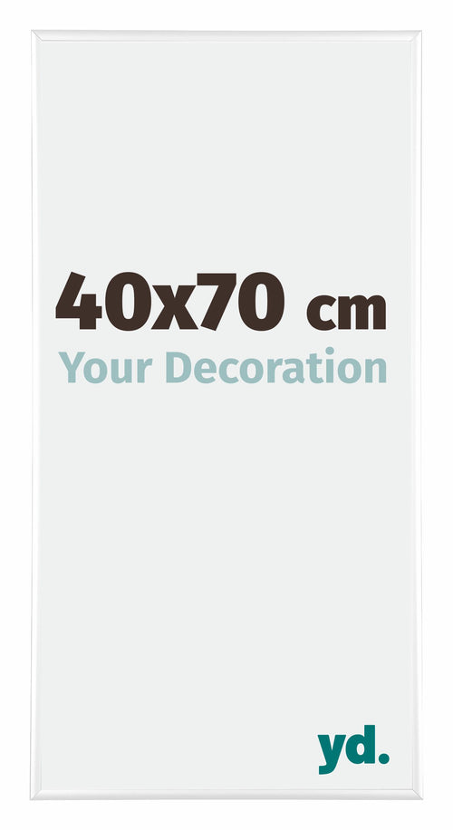Kent Aluminium Photo Frame 40x70cm White High Gloss Front Size | Yourdecoration.co.uk
