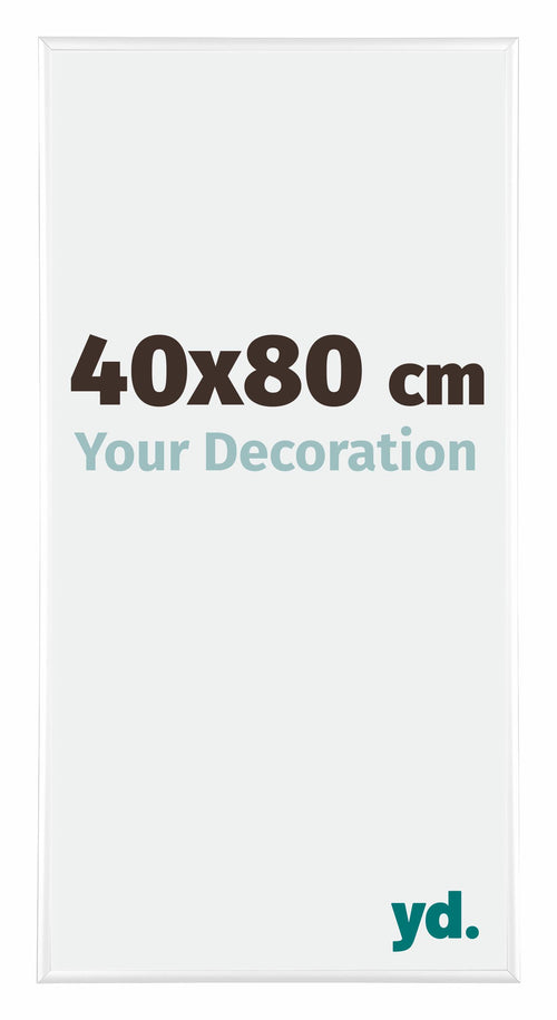 Kent Aluminium Photo Frame 40x80cm White High Gloss Front Size | Yourdecoration.co.uk