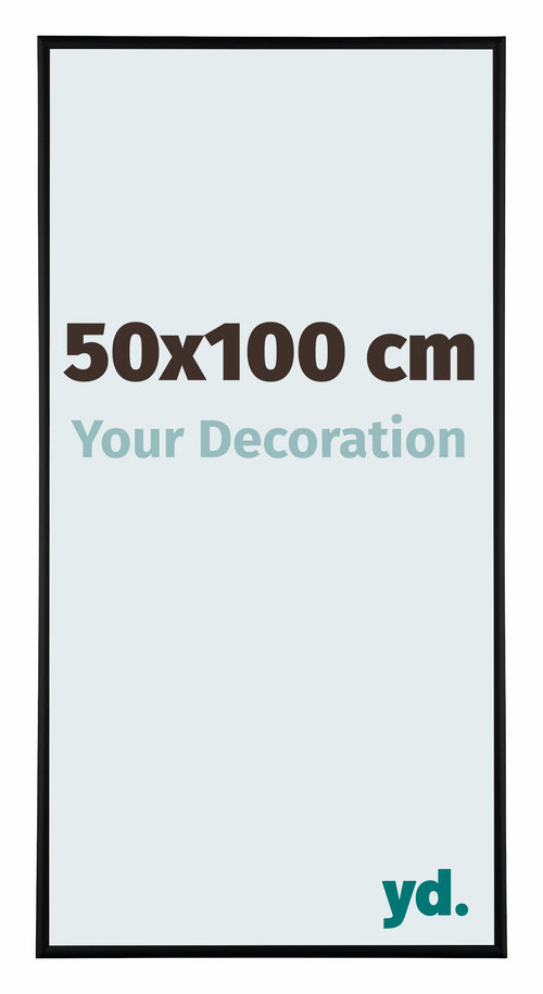 Kent Aluminium Photo Frame 50x100cm Black Matte Front Size | Yourdecoration.co.uk