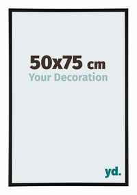 Kent Aluminium Photo Frame 50x75cm Black Matte Front Size | Yourdecoration.co.uk