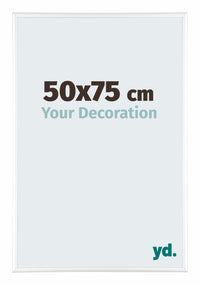 Kent Aluminium Photo Frame 50x75cm White High Gloss Front Size | Yourdecoration.co.uk
