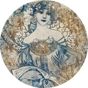 Komar Goddess Wall Mural 125x125cm Round | Yourdecoration.co.uk