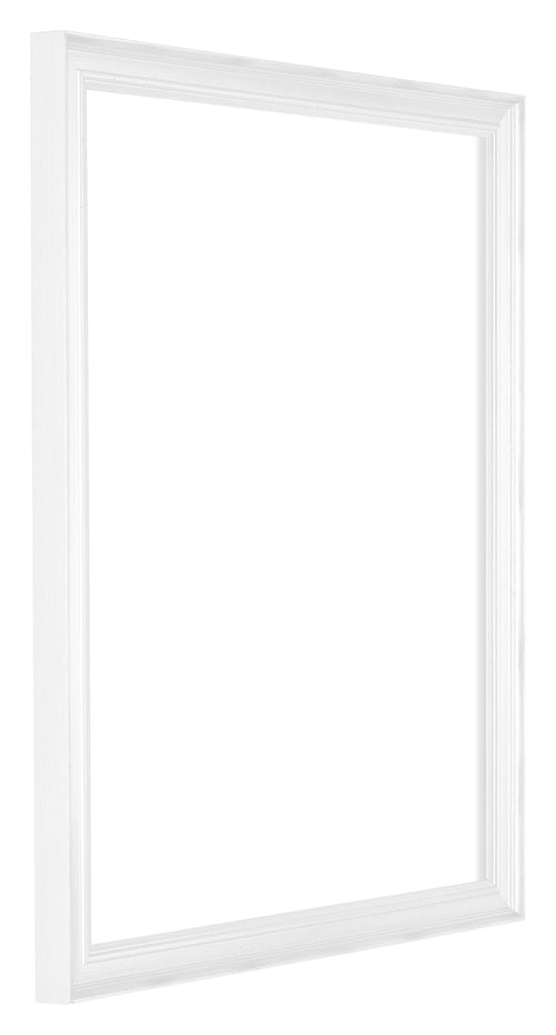 Lincoln Wood Photo Frame 20x25cm White Front Oblique | Yourdecoration.co.uk