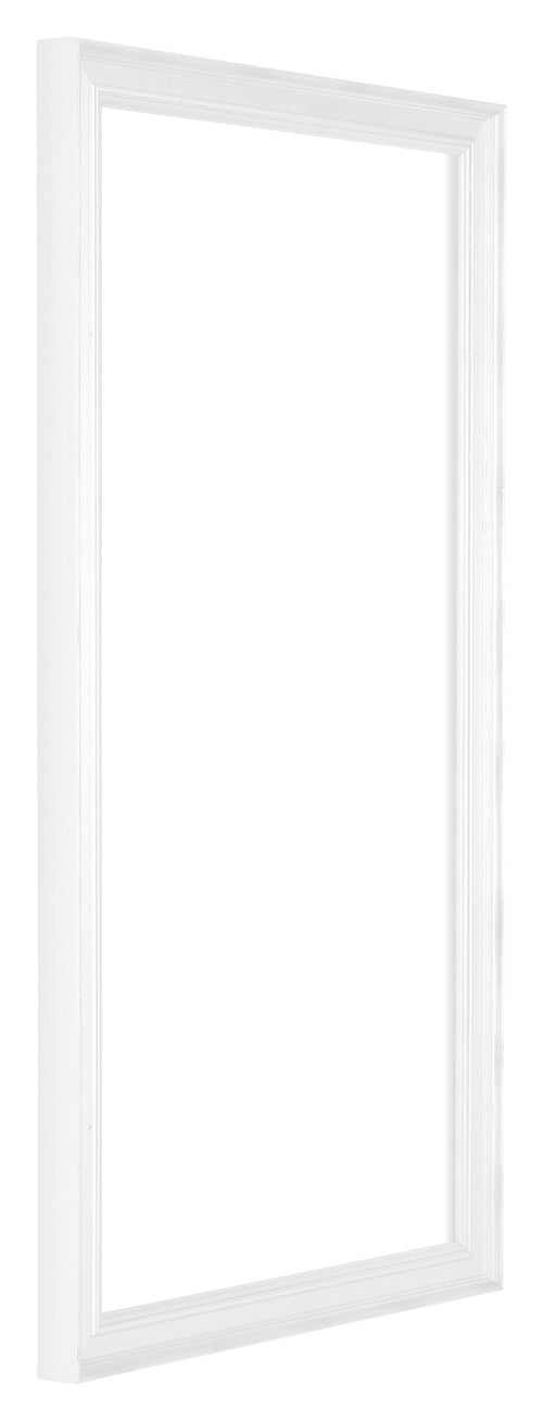 Lincoln Wood Photo Frame 20x40cm White Front Oblique | Yourdecoration.co.uk