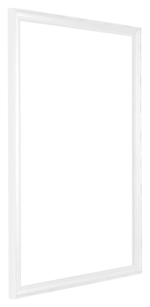 Lincoln Wood Photo Frame 29 7x42cm A3 White Front Oblique | Yourdecoration.co.uk