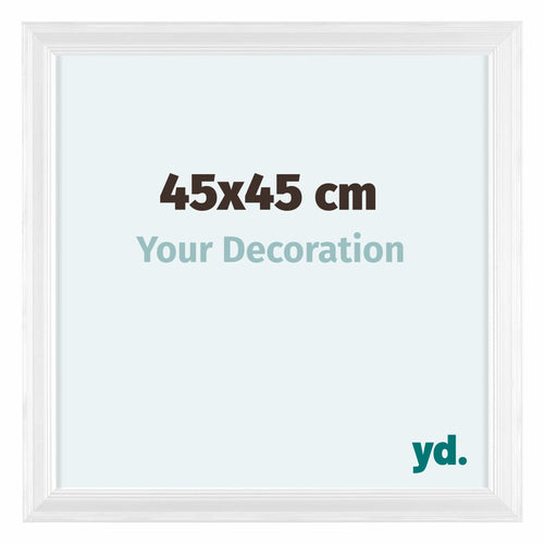 Lincoln Wood Photo Frame 45x45cm White Front Size | Yourdecoration.co.uk