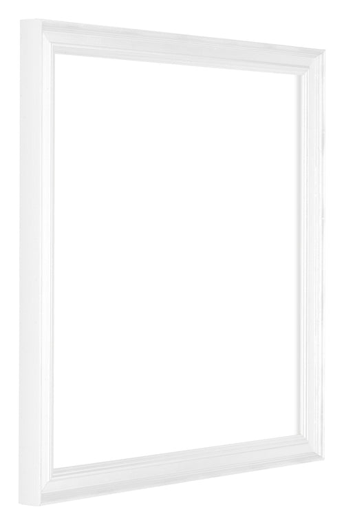 Lincoln Wood Photo Frame 55x55cm White Front Oblique | Yourdecoration.co.uk