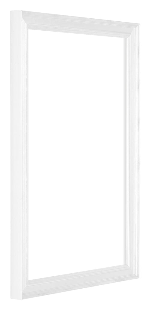 Lincoln Wood Photo Frame 61x91 5cm White Front Oblique | Yourdecoration.co.uk
