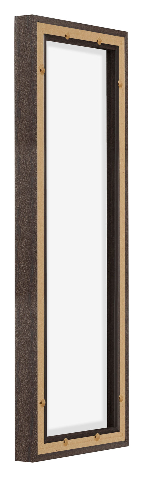 Lyon MDF Canvas Floater Frame 1 3 Oak Dark Back Oblique | Yourdecoration.co.uk