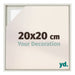 Lyon MDF Canvas Floater Frame 20x20cm White Wash Voorzijde Maat | Yourdecoration.co.uk
