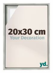 Lyon MDF Canvas Floater Frame 20x30cm Silver Matte Front Size | Yourdecoration.co.uk