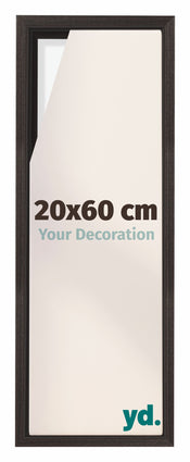 Lyon MDF Canvas Floater Frame 20x60cm Oak Dark Front Size | Yourdecoration.co.uk