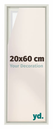 Lyon MDF Canvas Floater Frame 20x60cm White Matte Front Size | Yourdecoration.co.uk