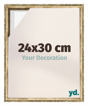 Lyon MDF Canvas Floater Frame 24x30cm Gold Antique Front Size | Yourdecoration.co.uk