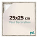 Lyon MDF Canvas Floater Frame 25x25cm White Vintage Voorzijde Maat | Yourdecoration.co.uk