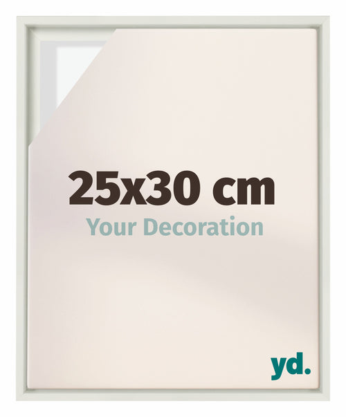 Lyon MDF Canvas Floater Frame 25x30cm White Matte Front Size | Yourdecoration.co.uk