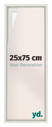 Lyon MDF Canvas Floater Frame 25x75cm White Matte Front Size | Yourdecoration.co.uk