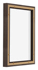Lyon MDF Canvas Floater Frame 3 4 Oak Dark Back Oblique | Yourdecoration.co.uk