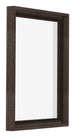 Lyon MDF Canvas Floater Frame 3 4 Oak Dark Front Oblique | Yourdecoration.co.uk