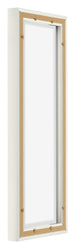Lyon MDF Canvas Floater Frame 3 4 White Matte Back Oblique | Yourdecoration.co.uk