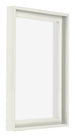 Lyon MDF Canvas Floater Frame 3 4 White Matte Front Oblique | Yourdecoration.co.uk