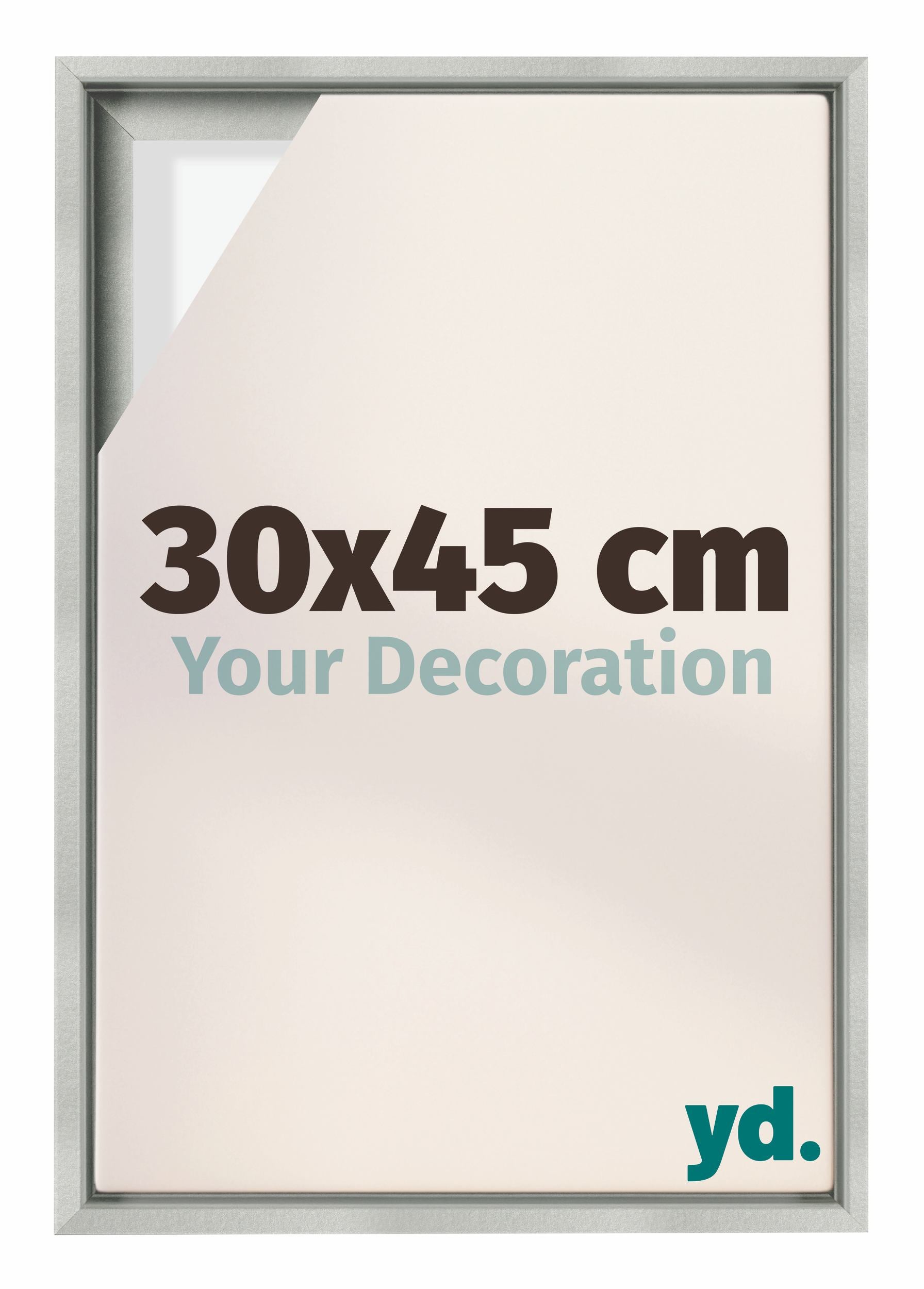 Canvas Floater Frame 30x45 cm Silver Matt - Lyon | Yourdecoration.co.uk
