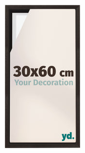 Lyon MDF Canvas Floater Frame 30x60cm Oak Dark Front Size | Yourdecoration.co.uk