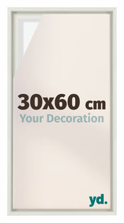 Lyon MDF Canvas Floater Frame 30x60cm White Matte Front Size | Yourdecoration.co.uk
