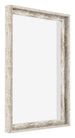 Lyon MDF Canvas Floater Frame 4 5 White Vintage Front Oblique | Yourdecoration.co.uk