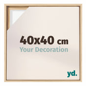 Lyon MDF Canvas Floater Frame 40x40cm Beech Front Size | Yourdecoration.co.uk