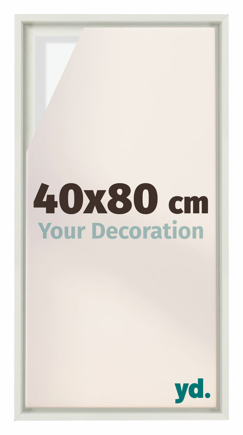 Lyon MDF Canvas Floater Frame 40x80cm White Matte Front Size | Yourdecoration.co.uk