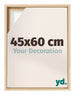 Lyon MDF Canvas Floater Frame 45x60cm Beech Front Size | Yourdecoration.co.uk