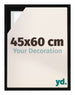 Lyon MDF Canvas Floater Frame 45x60cm Black Matte Front Size | Yourdecoration.co.uk