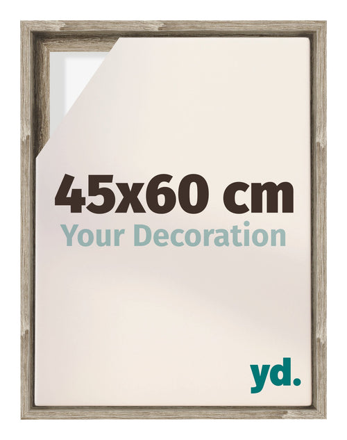 Lyon MDF Canvas Floater Frame 45x60cm Sonoma Oak Voorzijde Maat | Yourdecoration.co.uk