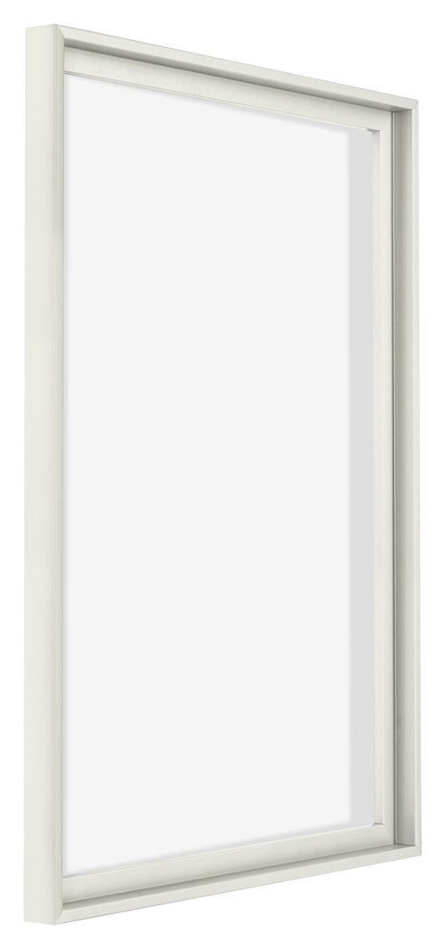 Lyon MDF Canvas Floater Frame 5 7 White Matte Front Oblique | Yourdecoration.co.uk