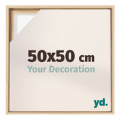 Lyon MDF Canvas Floater Frame 50x50cm Beech Front Size | Yourdecoration.co.uk