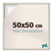 Lyon MDF Canvas Floater Frame 50x50cm White Wash Voorzijde Maat | Yourdecoration.co.uk