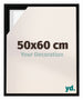 Lyon MDF Canvas Floater Frame 50x60cm Black Matte Front Size | Yourdecoration.co.uk