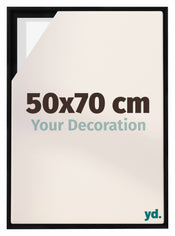 Lyon MDF Canvas Floater Frame 50x70cm Black Matte Front Size | Yourdecoration.co.uk