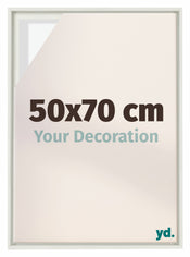 Lyon MDF Canvas Floater Frame 50x70cm White Matte Front Size | Yourdecoration.co.uk