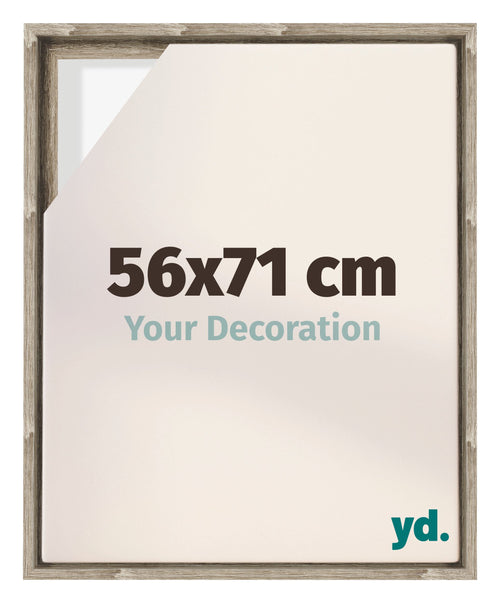 Lyon MDF Canvas Floater Frame 56x71cm Sonoma Oak Voorzijde Maat | Yourdecoration.co.uk