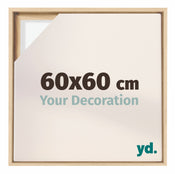 Lyon MDF Canvas Floater Frame 60x60cm Beech Front Size | Yourdecoration.co.uk